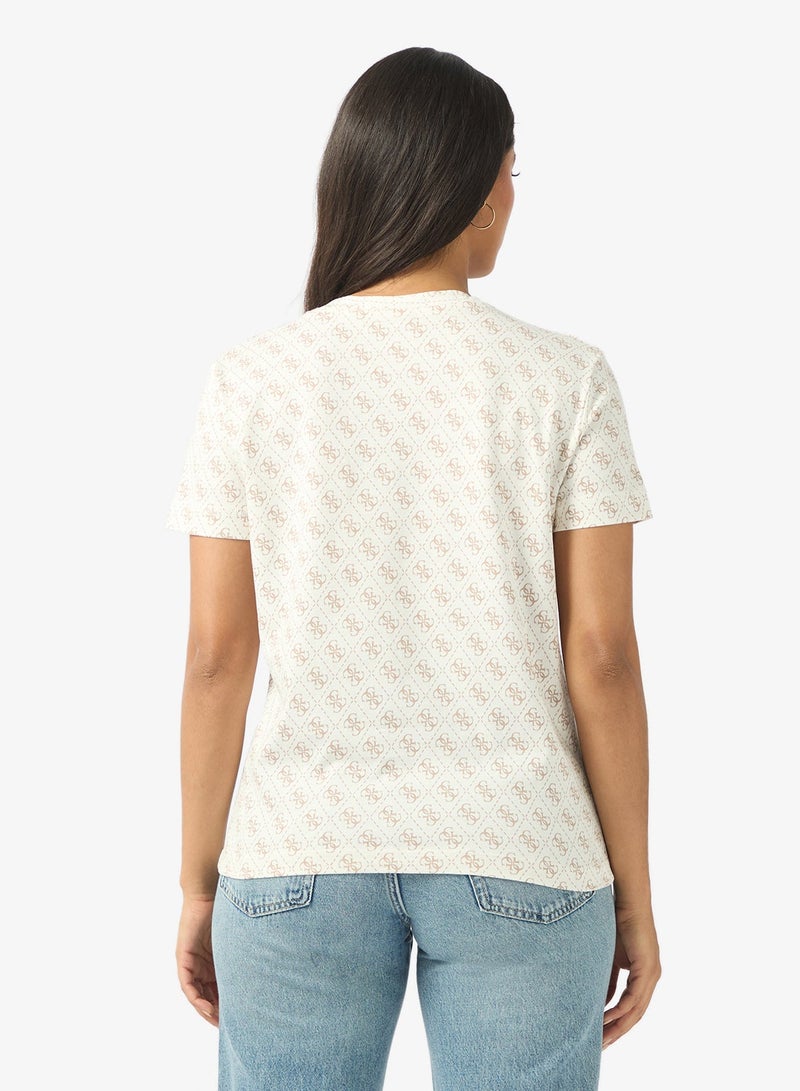 جس تيشيرت بأكمام قصيرة مزين بمسامير معينية بتقنية - Image 2